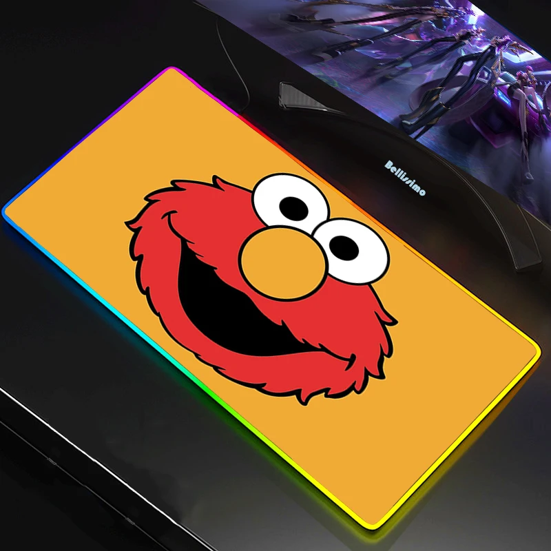 

Sesame Street RGB Gaming XL Mouse Pad Mousepad Large Cool Mause Pad Keyboard Desk Carpet Game Rubber No-slip LED Mouse Mat Gamer
