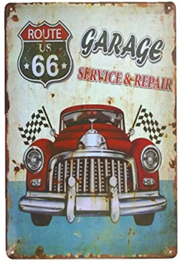 Услуги ремонт в стиле потертый шик Плакаты Ретро металлическая Оловянная