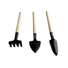 1 Набор садовых инструментов, маленькая лопата, лопата, лопата для дома, горшечные растения, мини-инструмент для копания, металлическая головка с деревянной ручкой