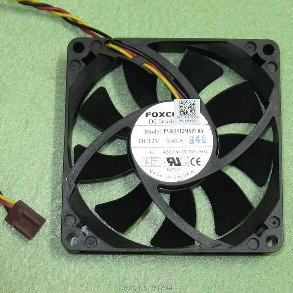 B99 Foxconn PV801512MSPF 0A 8015 80 мм x 15 DC бесщеточный процессорный кулер вентилятор охлаждения