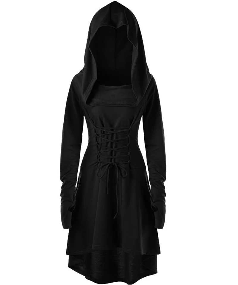 Lady Hooded Dress Halloween Costume For Women Hunter Archer Middle Ages Renaissance Ancient Vintage Party Christian Suit | Тематическая