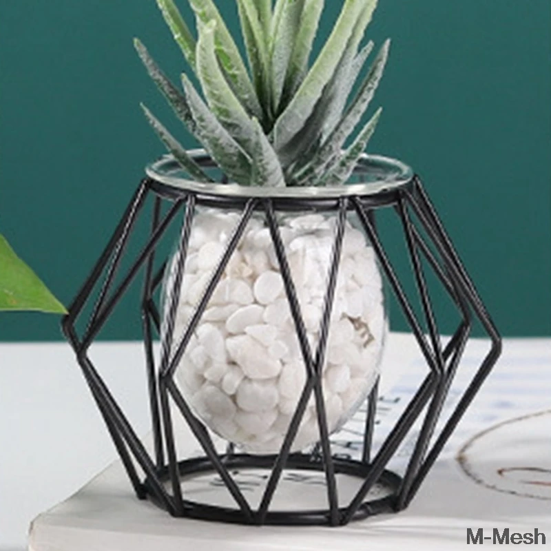 Простое Ins Кованое стекло контейнер для гидропоники ваза украшение дома