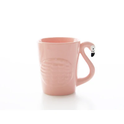 Cup Керамический чайный набор, креативный Розовый фламинго, чайный горшок, чайные чашки, наборы, чашка для воды, кофе, фруктовые кружки для сока, Набор чайной посуды, аксессуары - Цвет: Cup