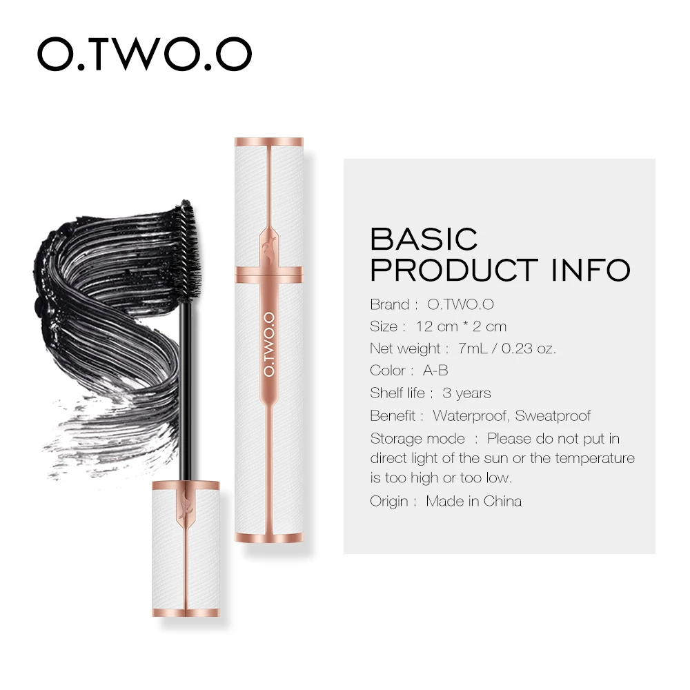 

O.TWO.O Mascara Waterproof 4D With Eyelash Growth Serum Moisturizing Liquid Nourishing Essence For Lengthening Thicker Eyelashes