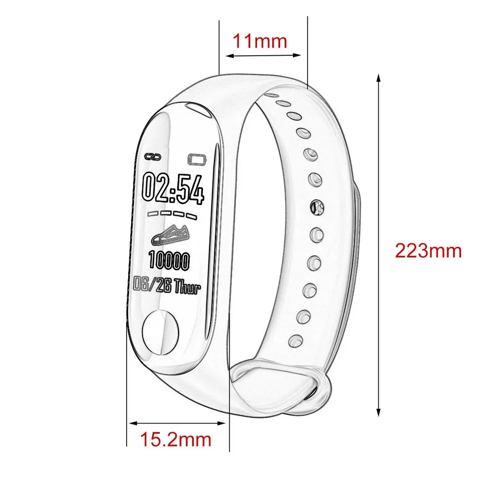 Для M2 M3 профессиональный водонепроницаемый смарт часы браслет OLED тачпад для Android