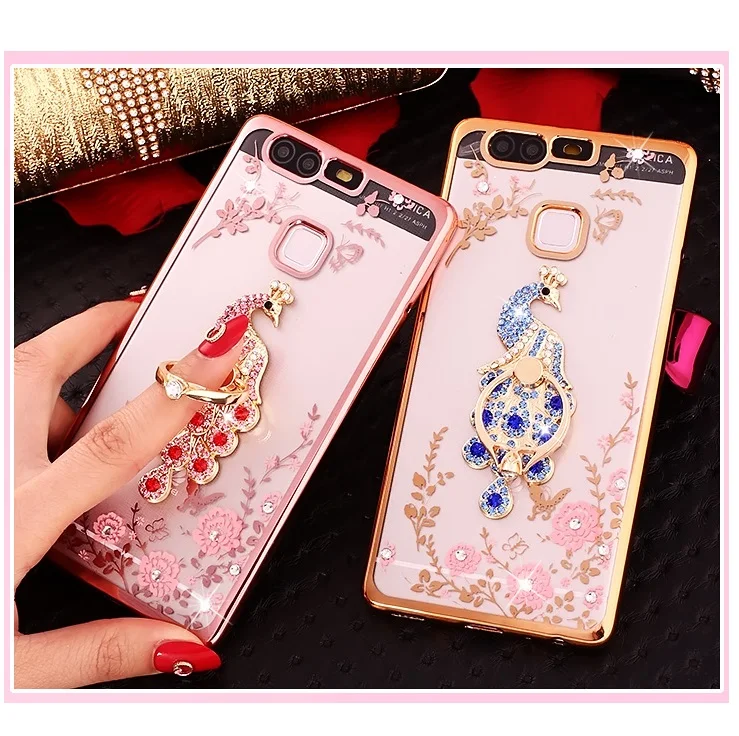 Роскошный чехол для телефона из мягкого термопластика с кристаллами держатель