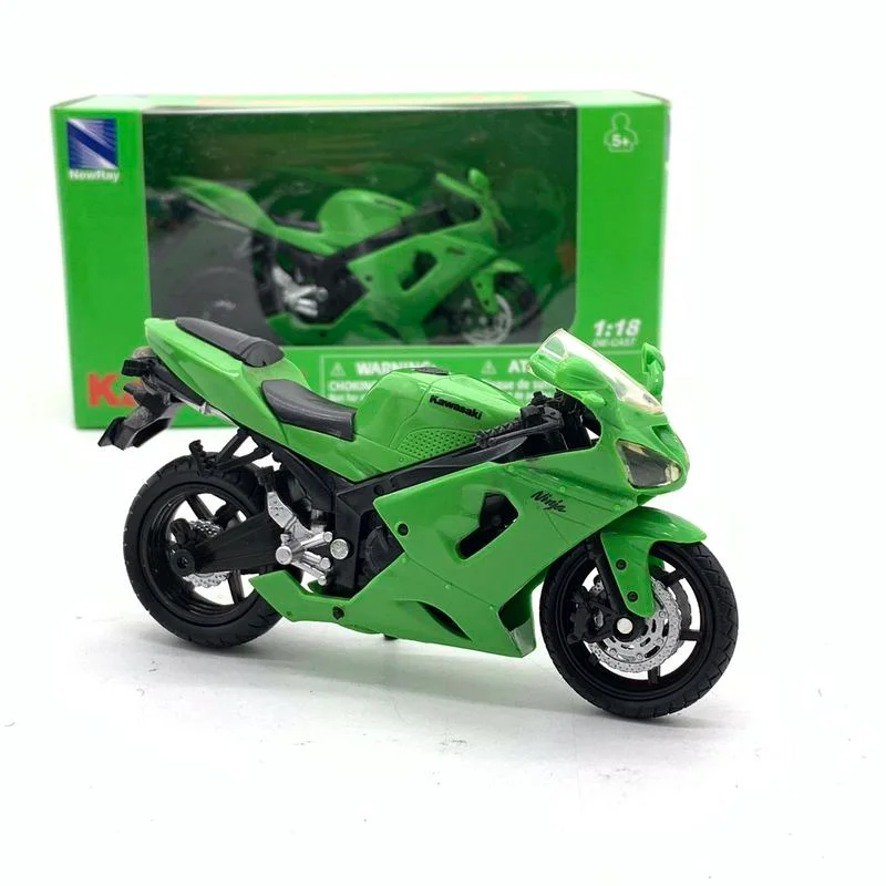 1:18 коллекционная игрушка Изысканная модель Kawasaki Ninjaa 11 см коллекция зеленых