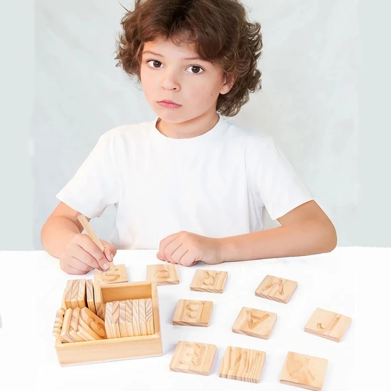 

Montessori Handwriting Alphabet Practice Board ABC Letters Learning For 3-7 Years Old Baby Toddler