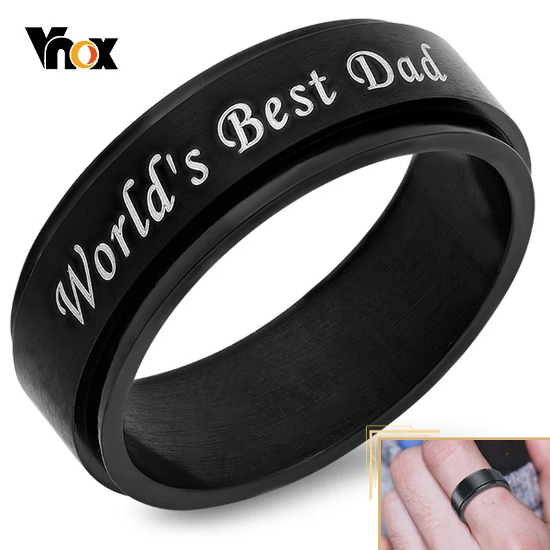 

Кольцо мужское/женское Vnox, из нержавеющей стали, 4/6/8 мм, с гравировкой без гравировки