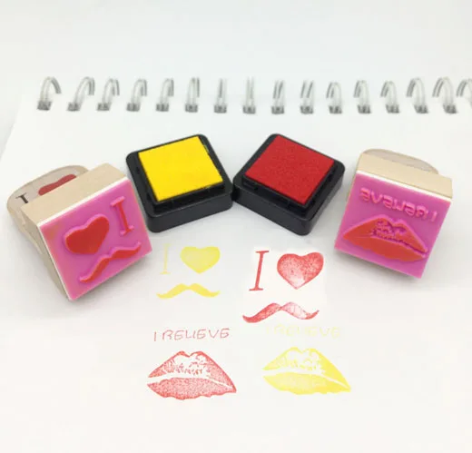 Inkpad и деревянный штамп сделай сам скрапбукинг старинные ремесла Ink pad печатные