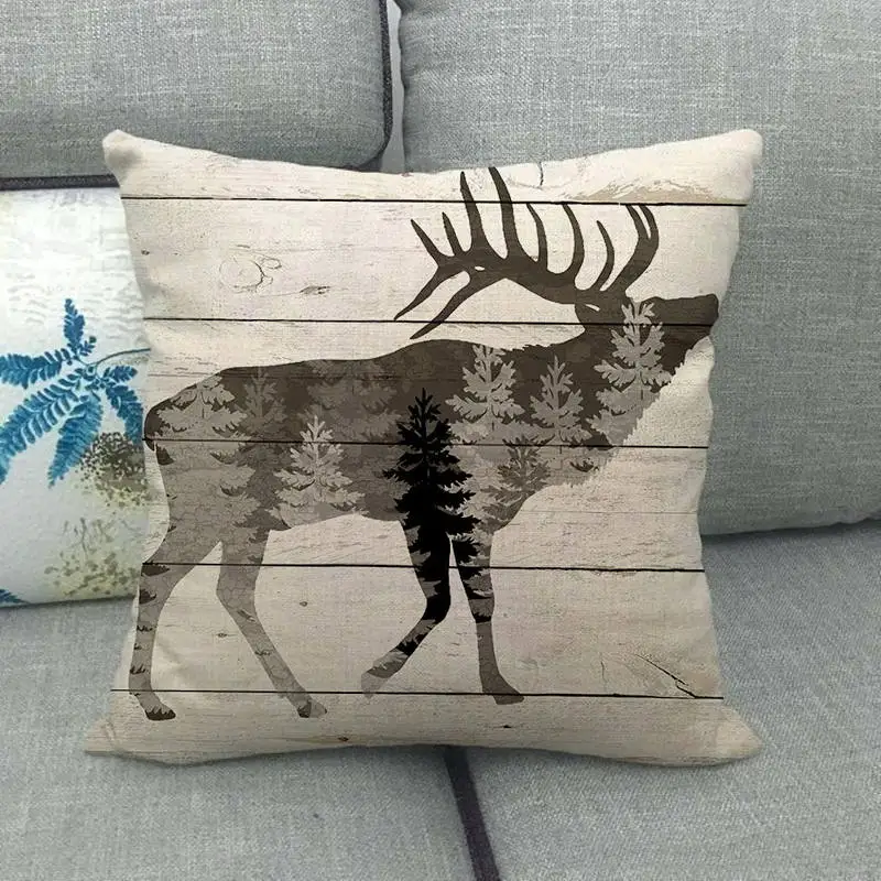 45 см * деревянная ферма с животными дизайнерские льняные/Хлопковые наволочки для