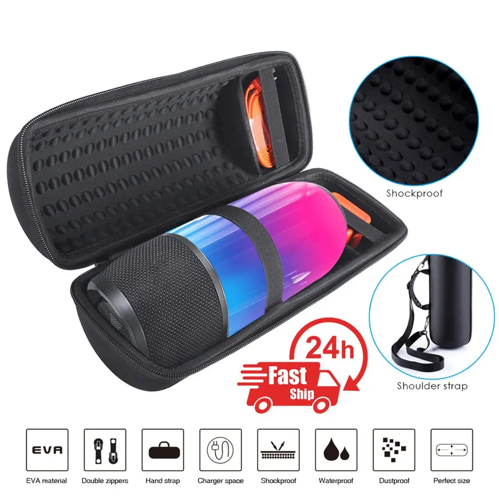 

New Travel Hiking Carry Protective Speaker Box Pouch Cover Bag Case For JBL Pulse 3 Pulse3 Speaker Extra Space for Plug&Cable