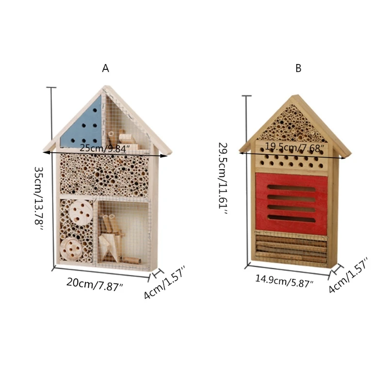 

Wooden Insect House Hotel Bee Hive Habitat for Ladybugs Ladybirds lacewings D7WE