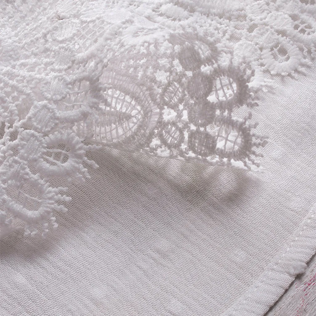 

2021 Summer Blouse Women Plus Size Chiffon Lace Tops And Blouses V-Neck Buttons Vintage Three Quarter V-Neck Top