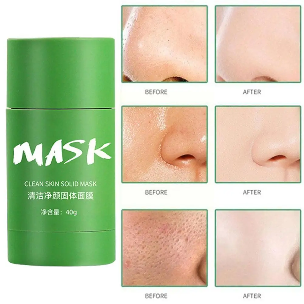 

Mask Oil Control Shrink Pores Remove Blackheads Acne Skin Extract Tea Mask Mud Care 40g Convenient Cleansing Stick S6Q0