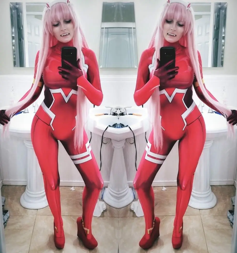 

Darling in the franxx 02 Zoer Two Cosplay Costume Halloween Christmas Carnival Tight 3D Printing Bodysuit Full Set Women