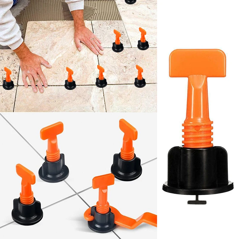 50Pcs Tile Leveling System Toolkit Level Wedges Alignment Spacers for Leveler Locator Plier Flooring Wall Carrelage | Инструменты