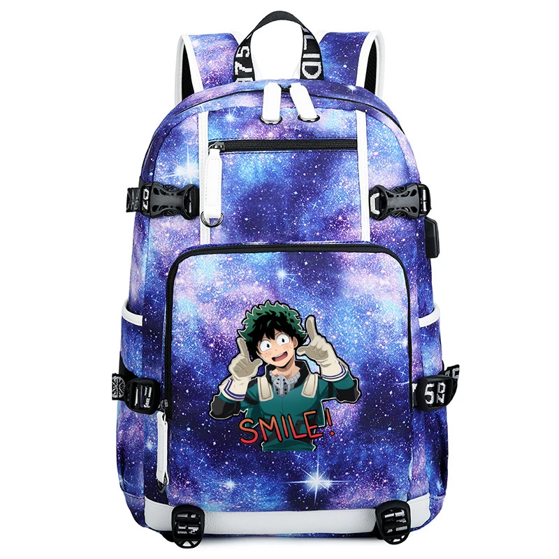 Школьные сумки для девочек подростков My Hero academic большой дорожный рюкзак с USB