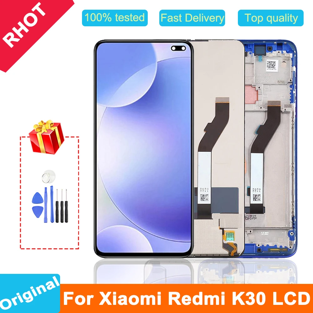 

6,67 "Оригинальный ЖК-дисплей для Xiaomi Redmi K30, ЖК-дисплей с сенсорным экраном и дигитайзером в сборе для Xiaomi Poco X2 Mi Pocophone X2, дисплей