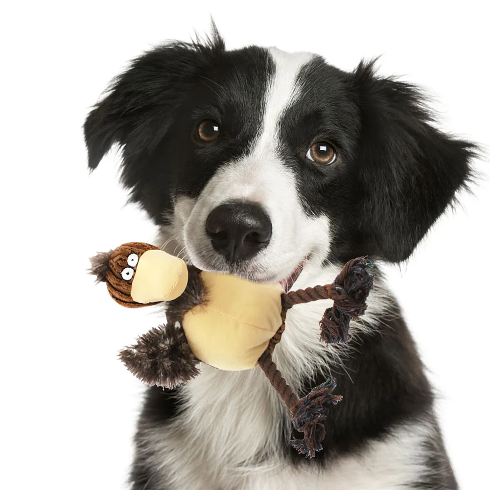 Squeaky Fun Dogs Animal Shape Toys Gift Set Honking Squirrel for Chew Squeaker Dog Red Bird Teeth Cleaning | Дом и сад