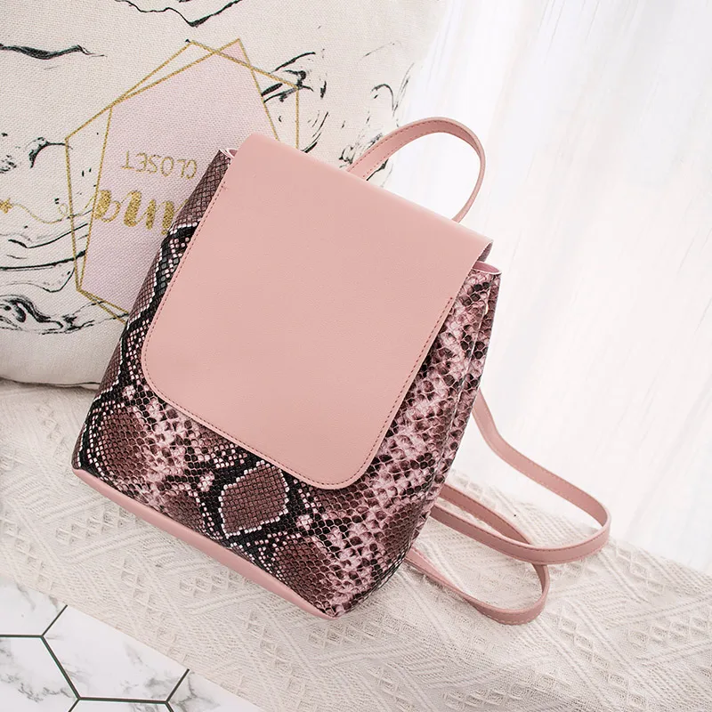 

1 Pcs Women Lady Backpack PU Leather Magnetic Buckle Fashion For Travel Mobile Phone -MX8