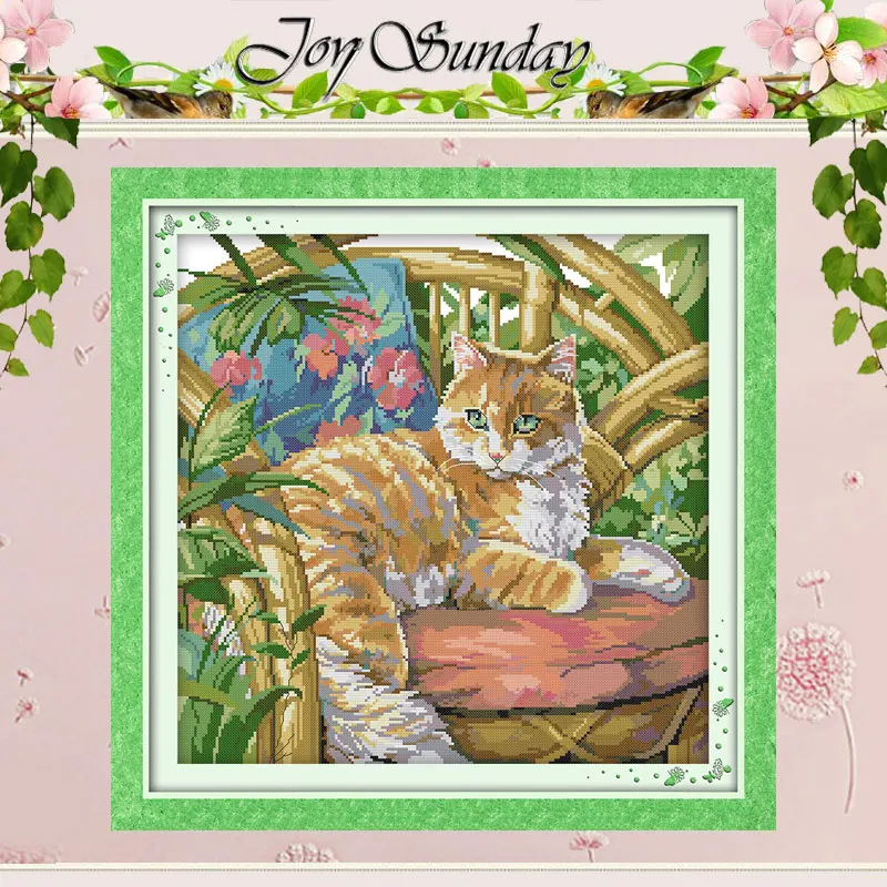 Набор для вышивки Кот на стуле 11CT 14CT|cross stitch set|cross 14ctstitching kit cross |