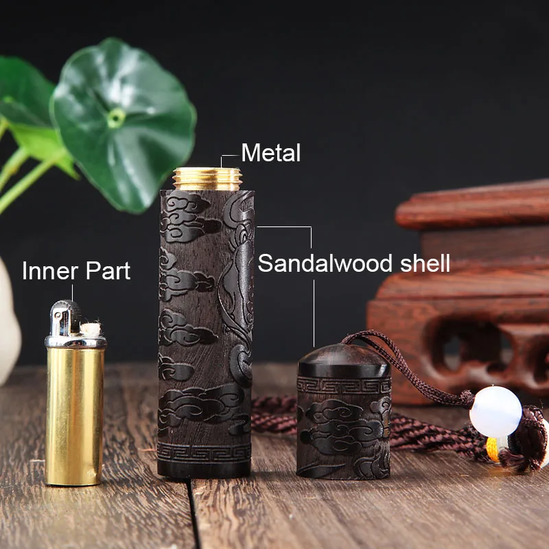 Творческий масляной зажигалкой тонкой эбенового дерева в виде ракушки