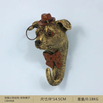 

Resin crafts antique wall hook animal head deer head hook wall decoration