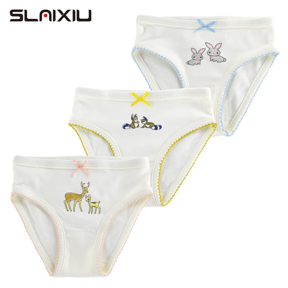 Хлопковые трусы для девочек нижнее белье 3 шт./лот|Трусики| |