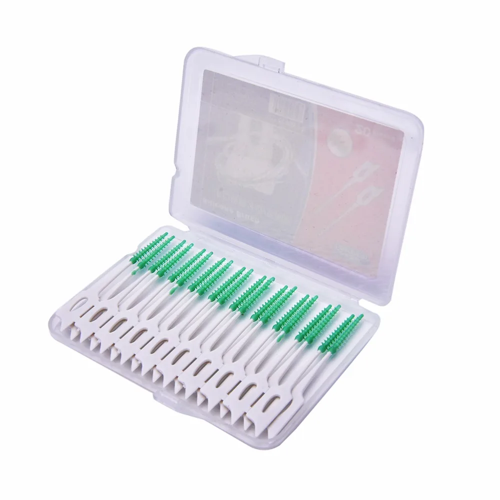 

20PCS/Pack Interdental Brush Picks Dental Hygiene Instruments Soft Rubber Elasticity Tooth Picks Teeth Stick Escova Dental