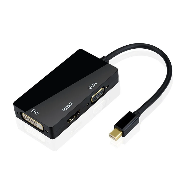 3 в 1 MINI DP DisplayPort для док станции DVI адаптер VGA HDMI переходник Thunderbolt кабели 1080P Mac MacBook
