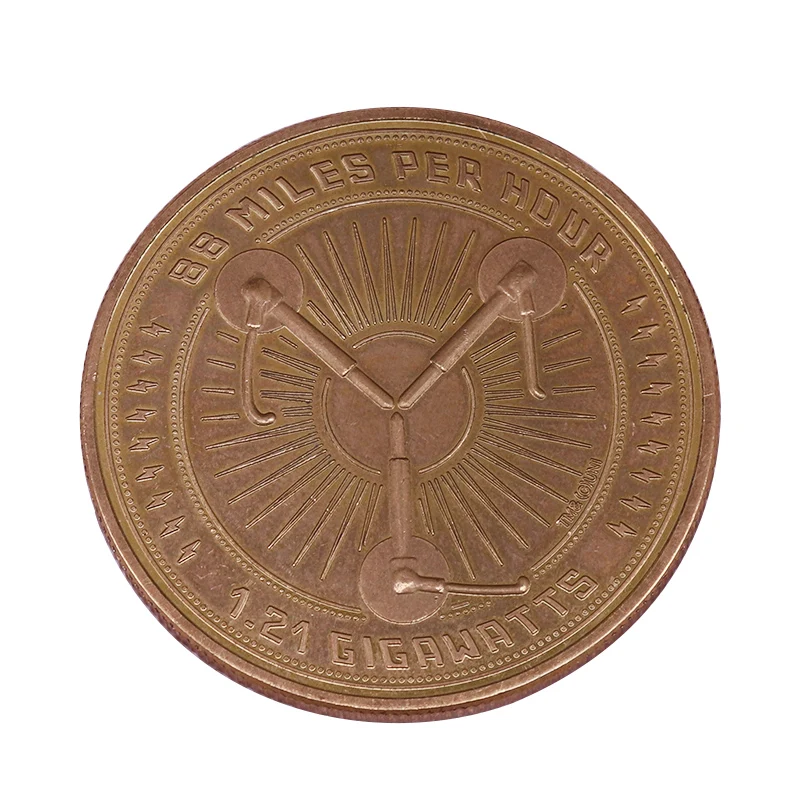 Коллекционная монета Башня часов назад в будущее (Золотая версия)|Броши| |