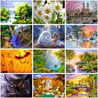 Алмазная 5D картина сделай сам, всесезонный лес, полный круг, мозаика для вышивки крестиком с изображением животных, подарок