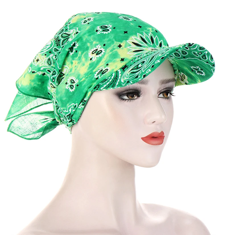 

Bandana With Print Women Men Hedging Hat Sunscreen Turban Summer Outdoor Headscarf Headpiece Scarf Cap Ladies Hooded Scarf New