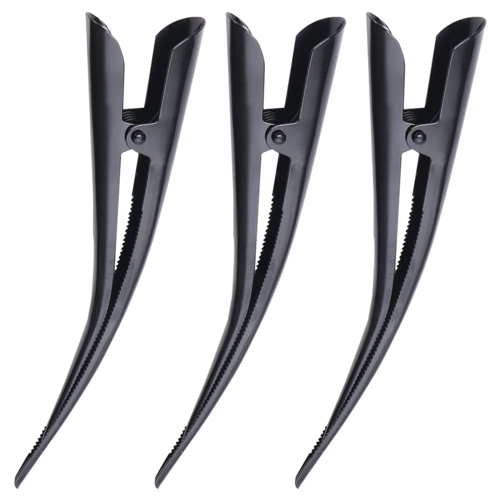 

3pcs Metal Hair Clips Duckbill Hair Clamps Hair Accessories for Kids Girls (Black)