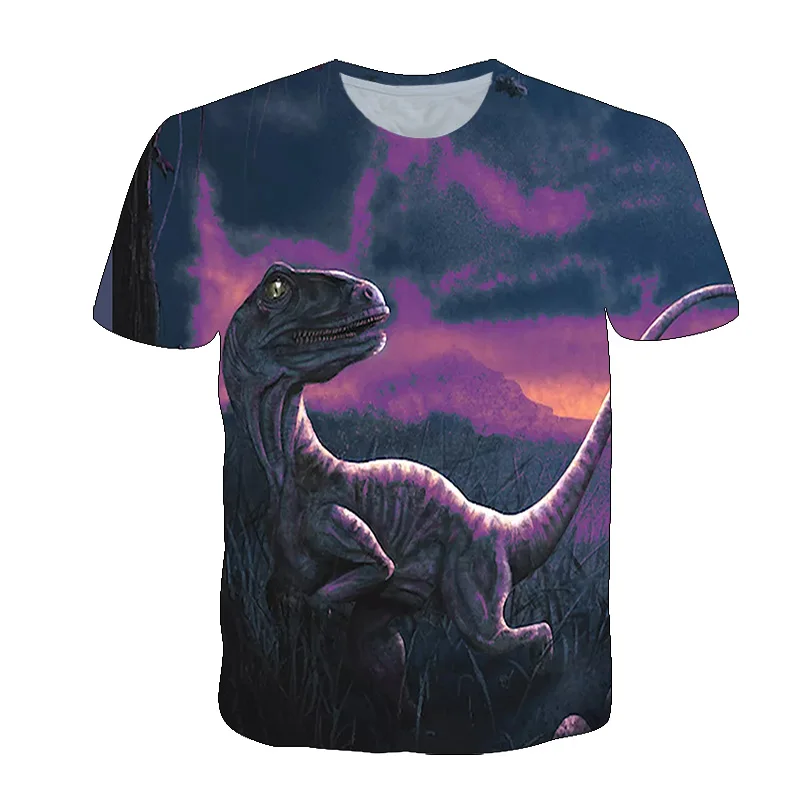 

Jurassic World t shirts For Boys Unisex Cool Dinosaur 3D Print T-shirts Girls Hiphop Tee Summer Tshirt Boy colorful Teen Clothes