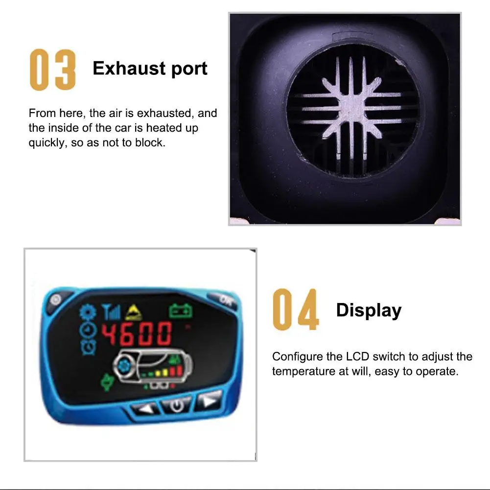 Универсальный автомобильный вспомогательный нагреватель 12 В 5 кВт Воздушный