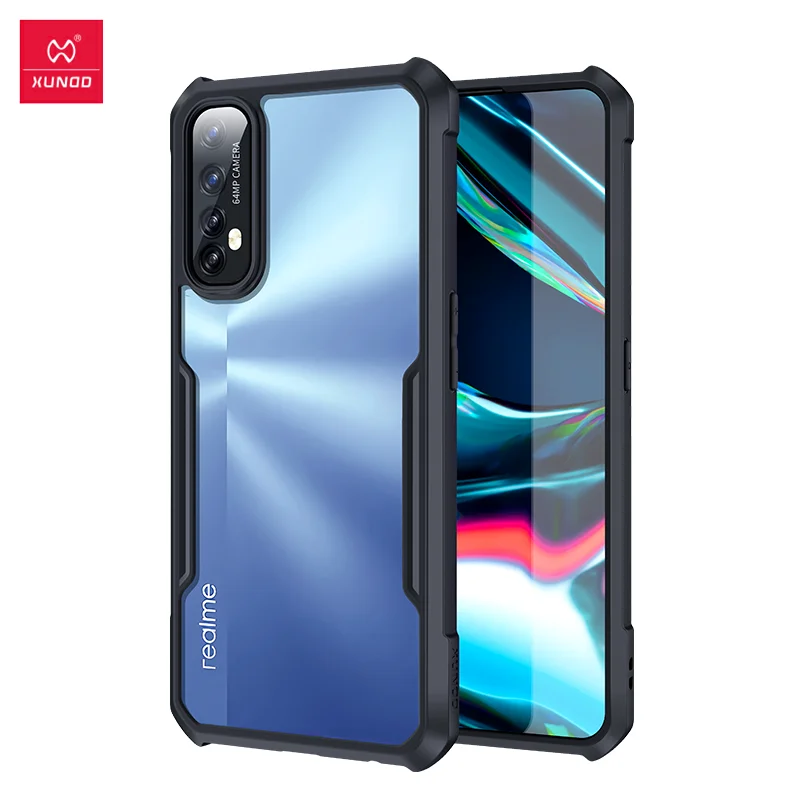 Xundd чехол для телефона Realme 7 противоударный Прозрачный Защитные подушки