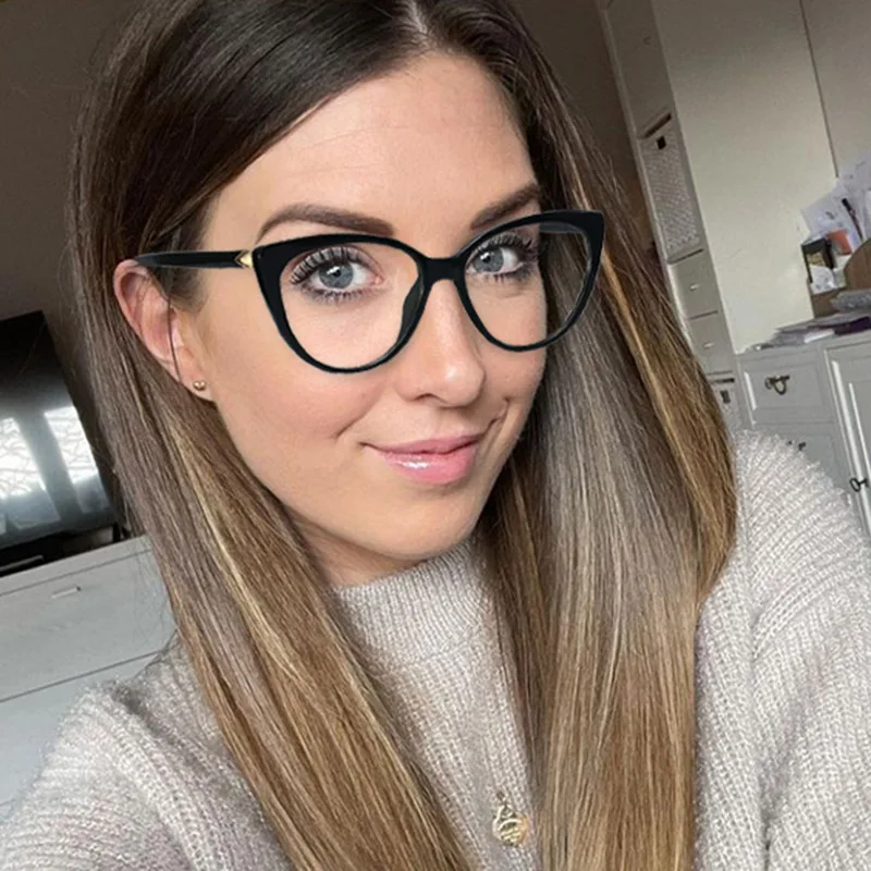 

WackSaria Женская оправа для очков в форме кота модные плоские металлические винтажные стильные супер светильник кие очки модные очки для чтени...