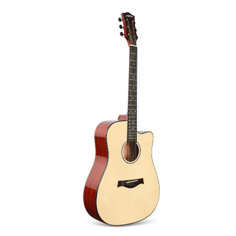 36 40 41 дюймов Cutaway гитара 6 струн глянцевый отделочный Массив ели Sapele Акустическая
