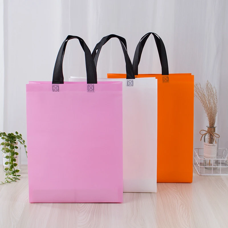 

Portable Non-Woven Shopping Bags Reusable Clothing Store Handbags Women's Sundries Storage Bags Eco Print Tote Bag