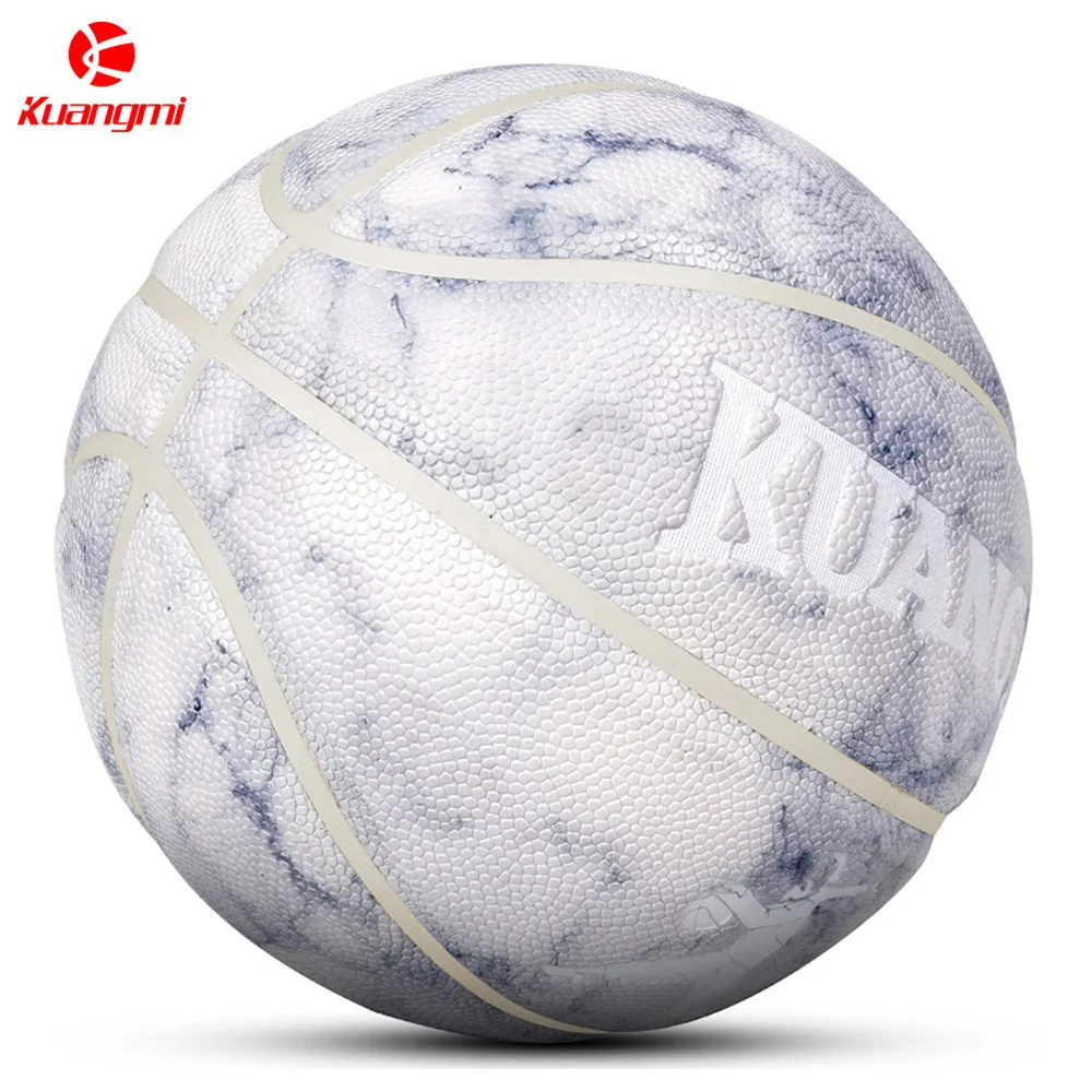 Kuangmi Marbling Grain баскетбольный мяч Размер 7 PU гигроскопические баскетбольные мячи