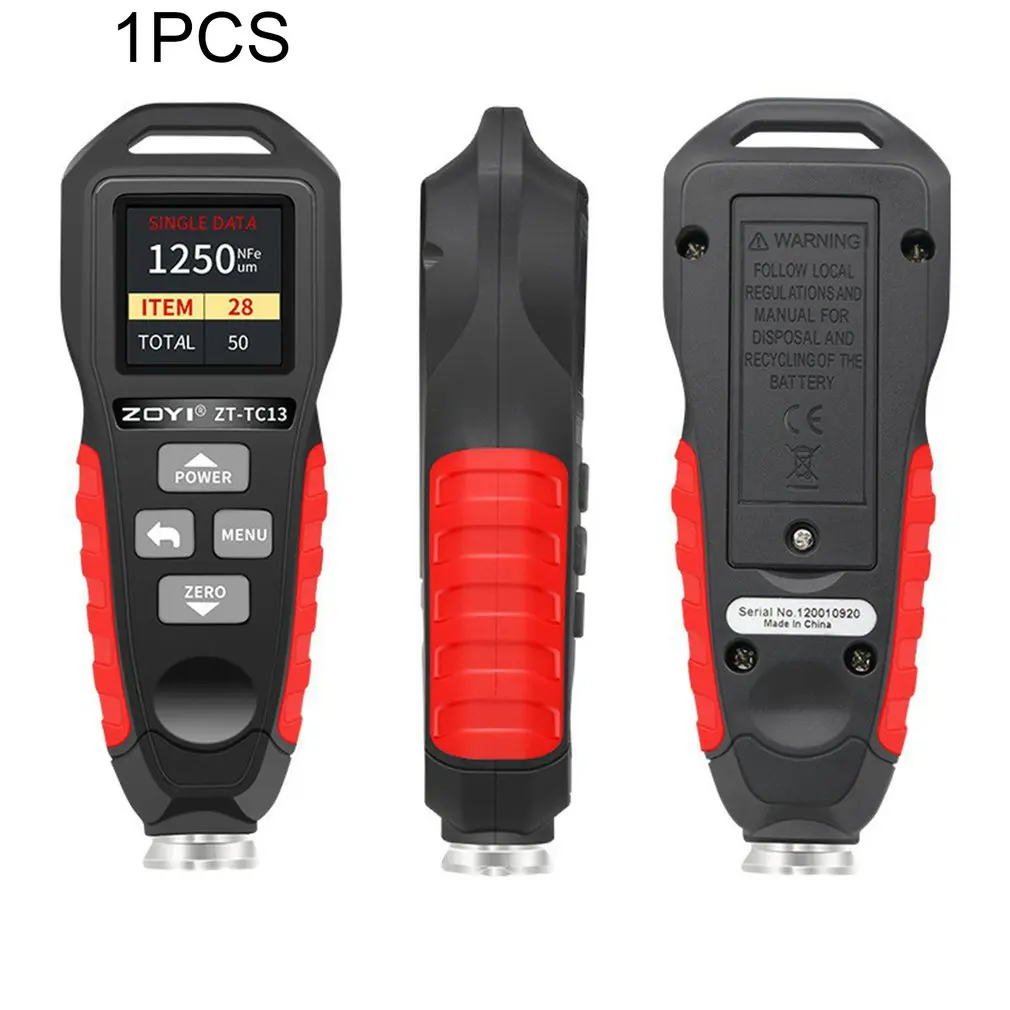 

New Coating Thickness Gauge Compact 0.1micron/0-1300 Car Paint Film Thickness Tester Measuring FE/NFE Russian Manual Paint Tool