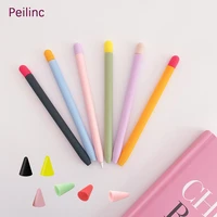 lot 6pcs pen stylus protector cover accessories soft silicone anti lost case tip case nib protective sleeve for apple pencil 12