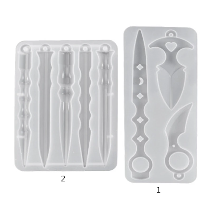 Хрустальный эпоксидная смола форма для ключей сделай сам нож пальцев защиты