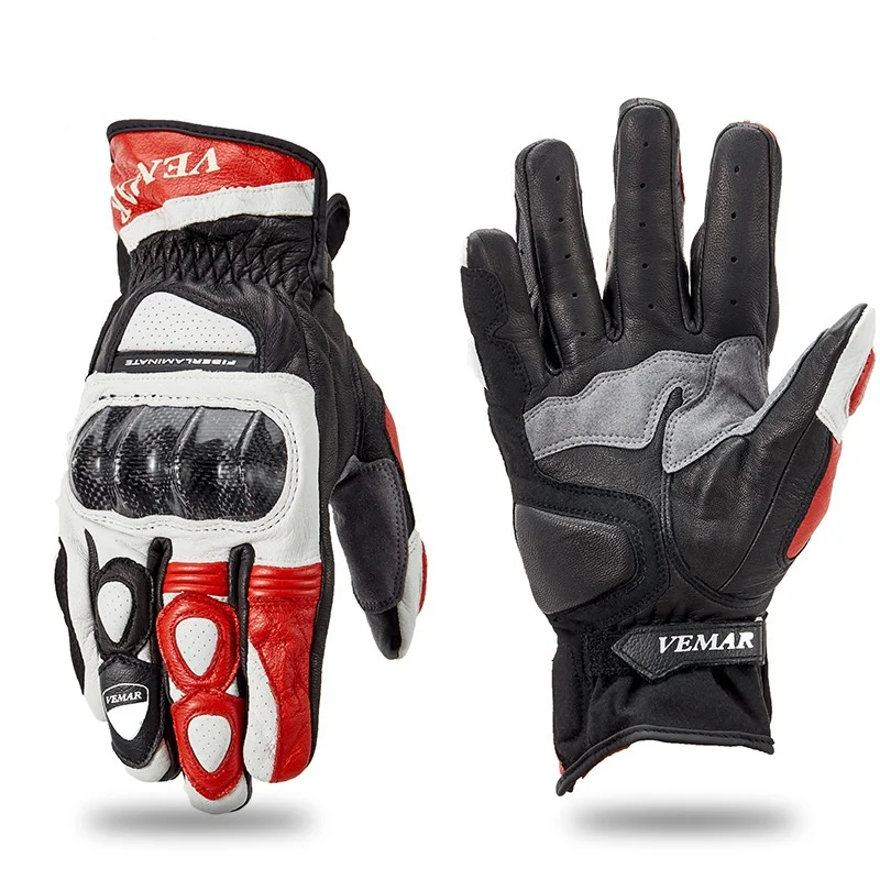 

Motorcycle Road Racing Gloves Summer Leather Anti-drop Locomotive Riding Gloves Four Seasons Knight Equipment