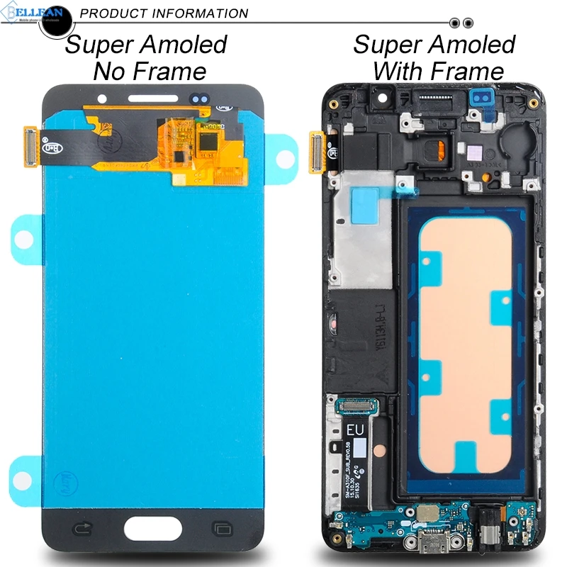 Dinamico акция для samsung Galaxy A3 Lcd A310 Дисплей Lcd кодирующий преобразователь сенсорного экрана в сборе A310F дисплей с рамкой