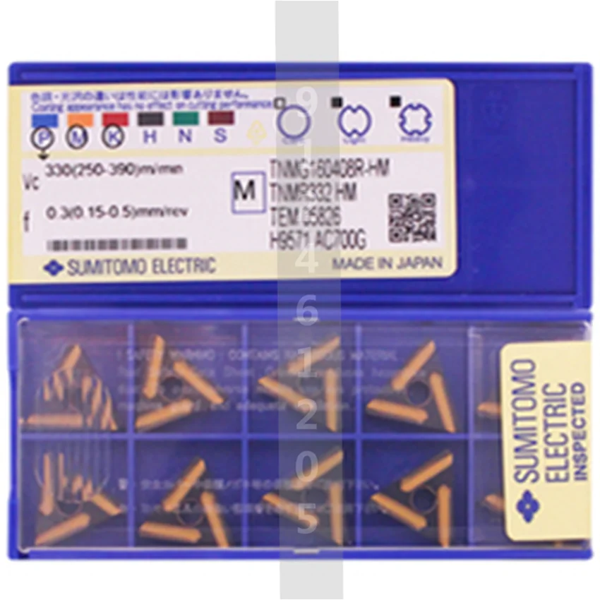

TNMG160408R-HM AC700G / TNMG160408L-HM AC700G TNMG332 Original SUMITOMO CNC carbide inserts 10PCS/BOX