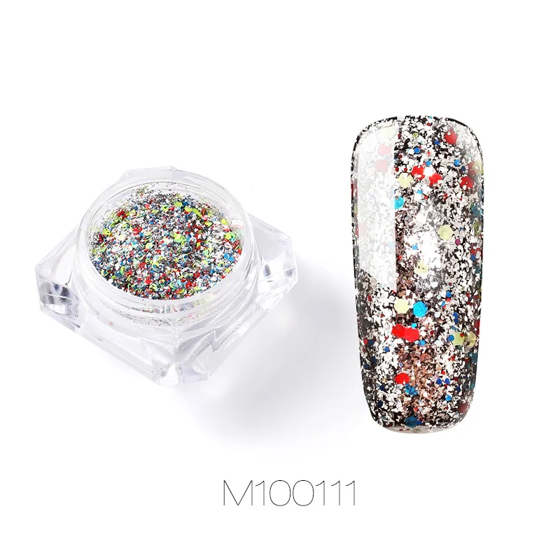 M100111 ROSALIND ногтей Блеск Искусство пигмент порошок гель лак зеркало Маникюр Блестки для ногтей УФ хром голографические украшения ногтей - Цвет: M100111
