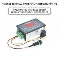 30a dc 6v 60v 12v 24v 48v pwm motor speed controller digital led display 0100 adjustable 15khz with potentiometer switch